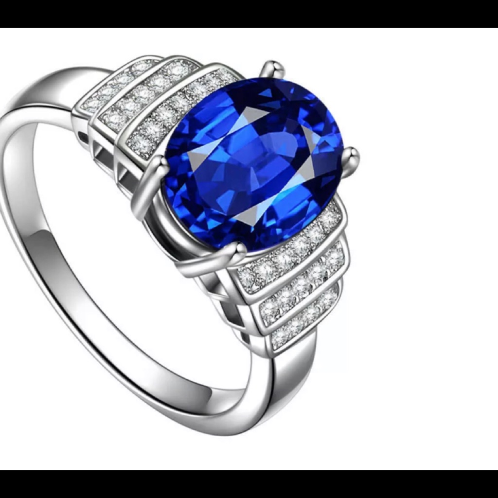 Oval Cut Cubic Zirconia 925 Silver Ring 7